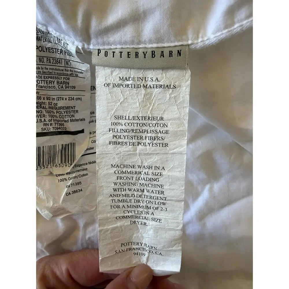 Pottery Barn Alternative Down Comforter